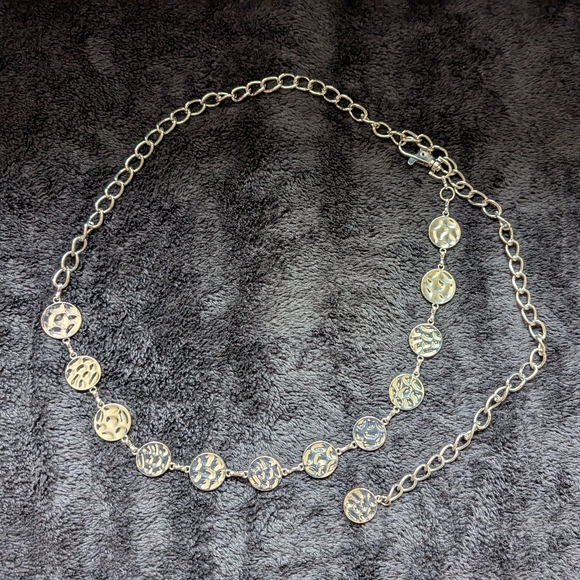 Silver Chain Belt with Decorative Medallions - Picture 2 of 6